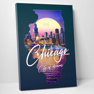Chicago City Of Dreams : Wall Art & Canva Design