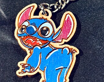 STITCH Keychain — Cute Cheeky Lilo & Stitch Accessory | Disney Fan Gift | Kawaii Bag Charm | Nerdy Keychain | Stitch Stocking Stuffer |Ohana