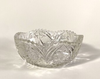 Vintage Clear Cut Crystal Bowl #185