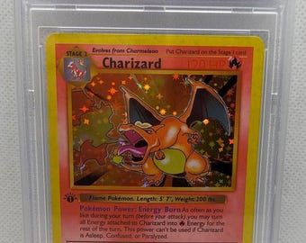 1999 Pokémon Charizard Holo 1e editie PSA 10 Gem Mint – Zeldzame vintage basisset-ruilkaart – gesorteerd. Volledige collectie