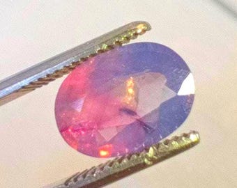 Rare 4.20 Carat Natural Bi Color Pink and Blue Ruby Unheated Untreated Kashmir Collectible
