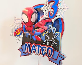 Spidey Cake Topper:Spiderman Birthday decoration