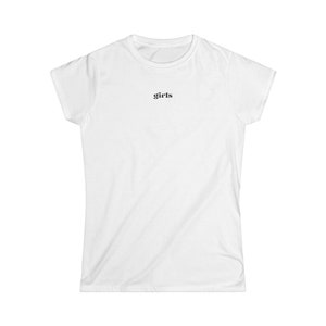 Girls Girl Power Feminist Women&#39;s Softstyle White Graphic Tee