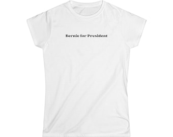 Bernie Sanders voor President Softstyle wit T-shirt voor dames