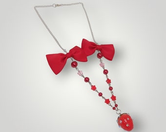 Strawberry Sparkle Necklace