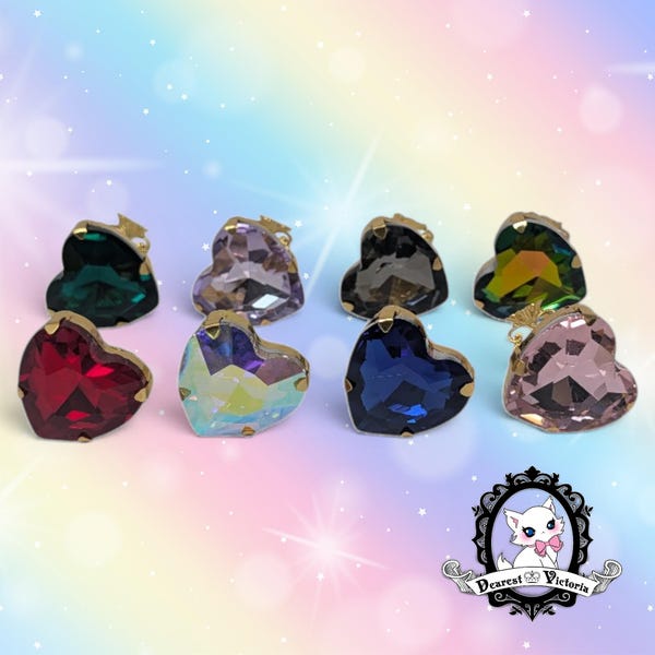 Jumbo Crystal Heart Filigree Ring