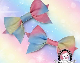 Rainbow Bows - Pin On - x2