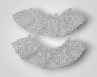 Cubrecalcetines de encaje de algodón blanco - 1 par
