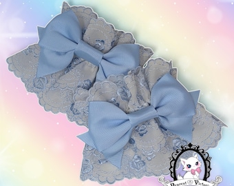 Sax Roses and Bows Lace Wrist Cuffs