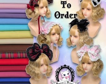 Made-To-Order Lolita Headwear - Bonnets, Headdresses and Fabric Headbows