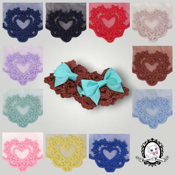 Custom Dyed Lace Wrist Cuffs - Your choice of lace and bows