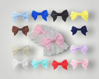 White Wrist Cuffs - Your choice of bow color!