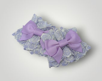 Lavender Floral Lace Wrist Cuffs