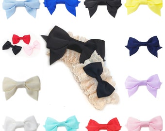 Mini Cream Wrist Cuffs - Your choice of bow color/size!