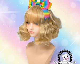 Vibrant Rainbow Ribbon Hairbow KC