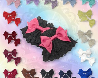 Puños negros exclusivos para muñeca: ¡elige el color del lazo!