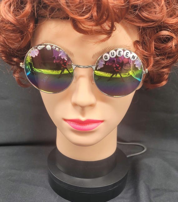 Iridescent Sunglasses Nora Rad Round Sunglasses - Polarized Rainbow Lens  main image 4