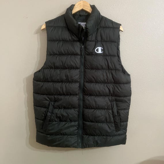 NWT Men's Medium Champion Full Zip Puffer Vest Dark Olive