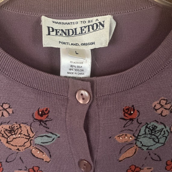 Pendleton Silk Blend Lightweight Lavender Short S… - image 3