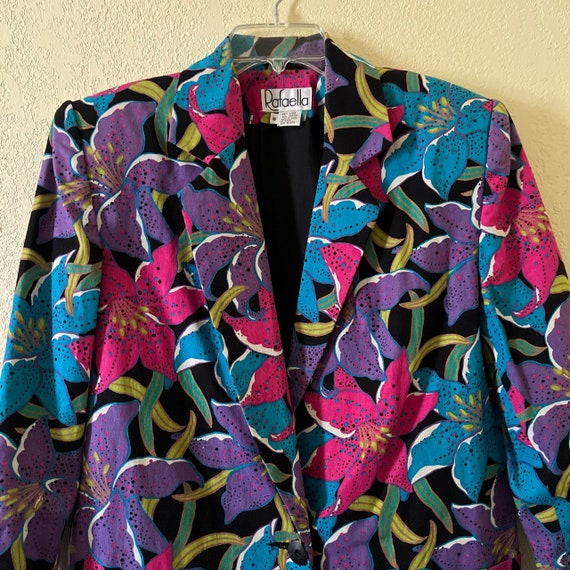 Vintage Oversized Rafaella Linen Blend Jacket - image 5