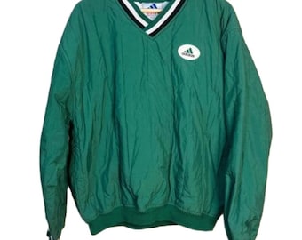 Adidas Mens Medium green and black puffer windbreaker!