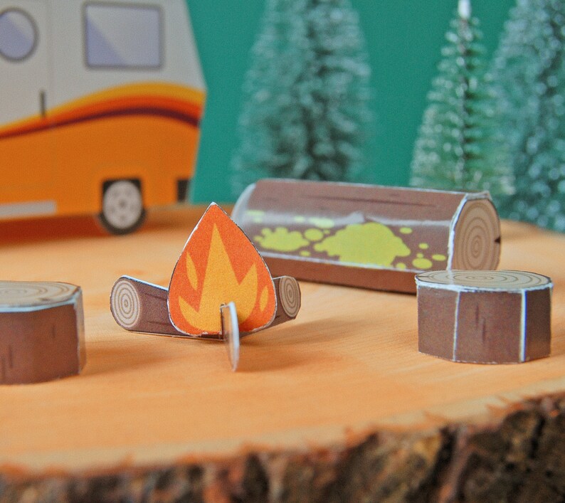 RV Camper Papertoy PDF Ready to PRINT Papercraft Template Coloring ...