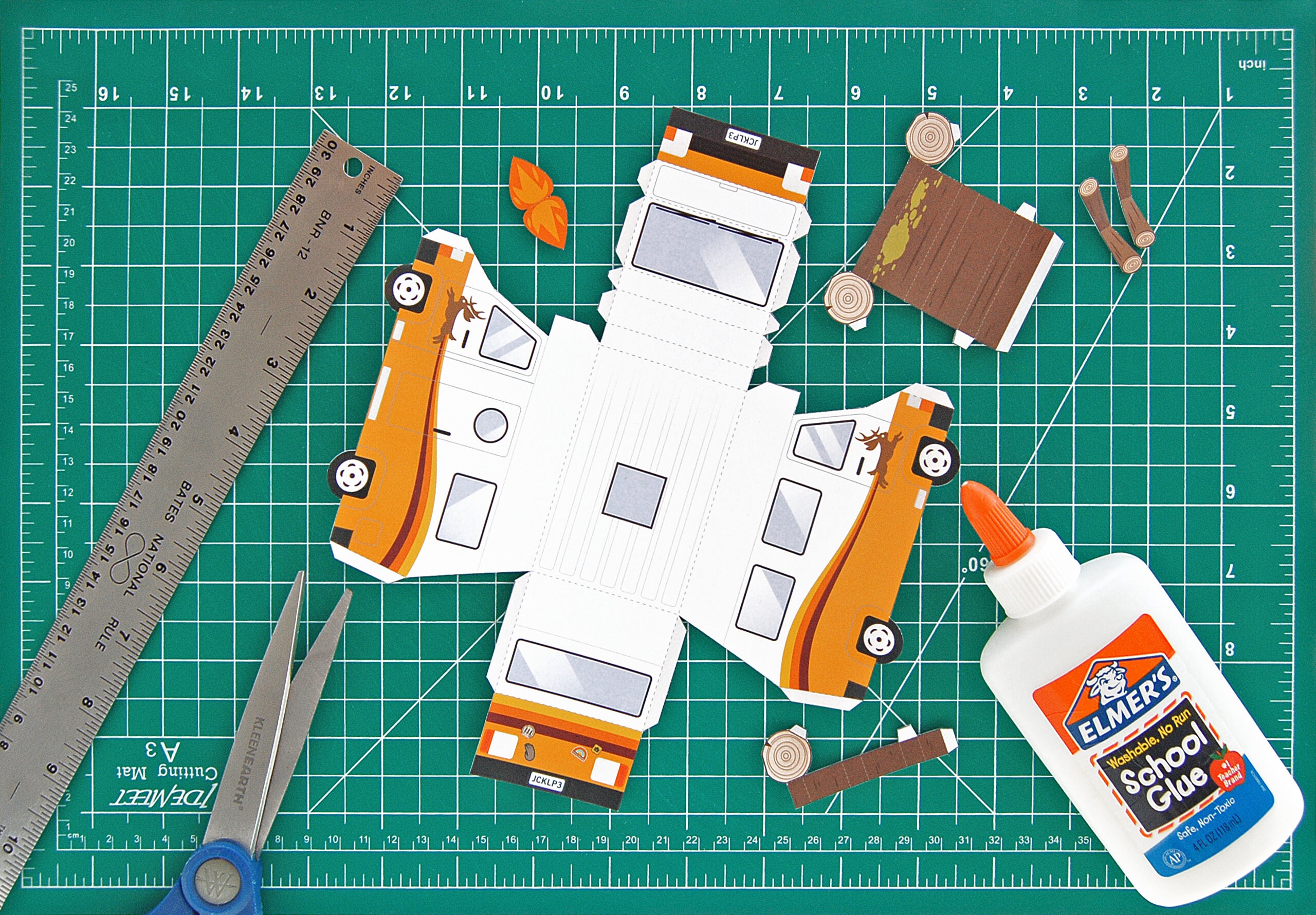 RV Camper Papertoy PDF Ready to PRINT Papercraft Template Coloring ...