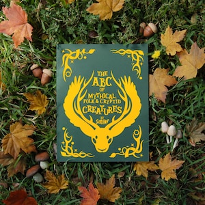 ¡Libro/páginas para colorear El ABC de CRIATURAS MÍTICAS, FOLCLEARES Y CRÍPTIDAS de Sercho!