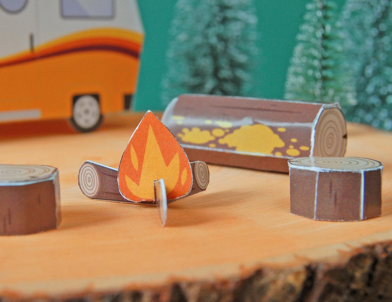 RV Camper Papertoy PDF Ready to PRINT Papercraft Template + Coloring ...