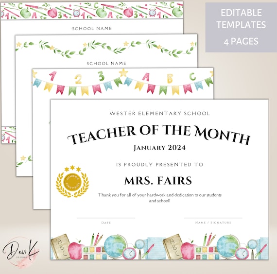 Free Certificate Templates For Teachers