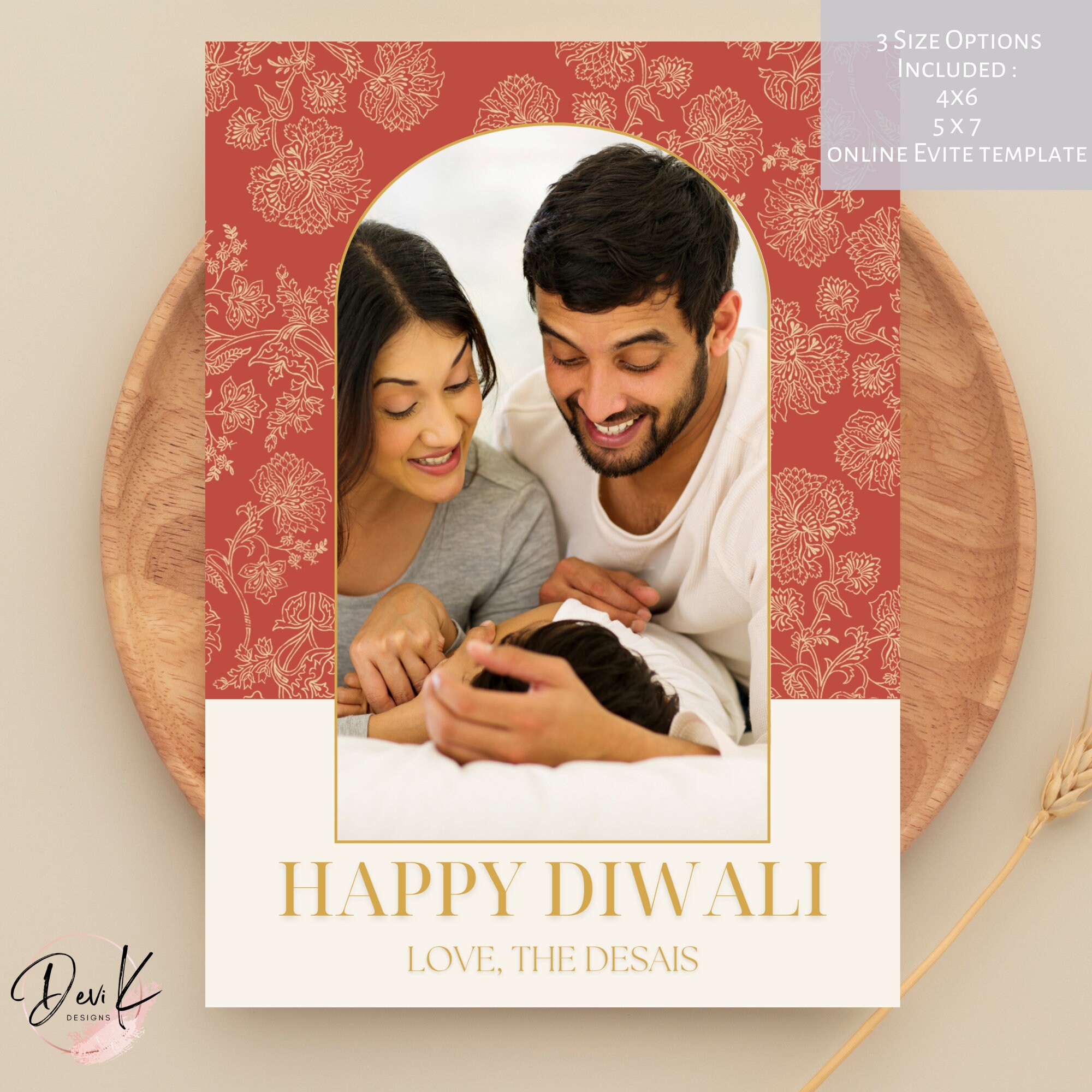 Made In Canada | Personalized Diwali Card - Custom Family Photo