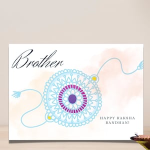 Hermano, Tarjeta Raksha Bandhan, Tarjeta Rakhi, Imprimible, DESCARGA DIGITAL INSTANTÁNEA