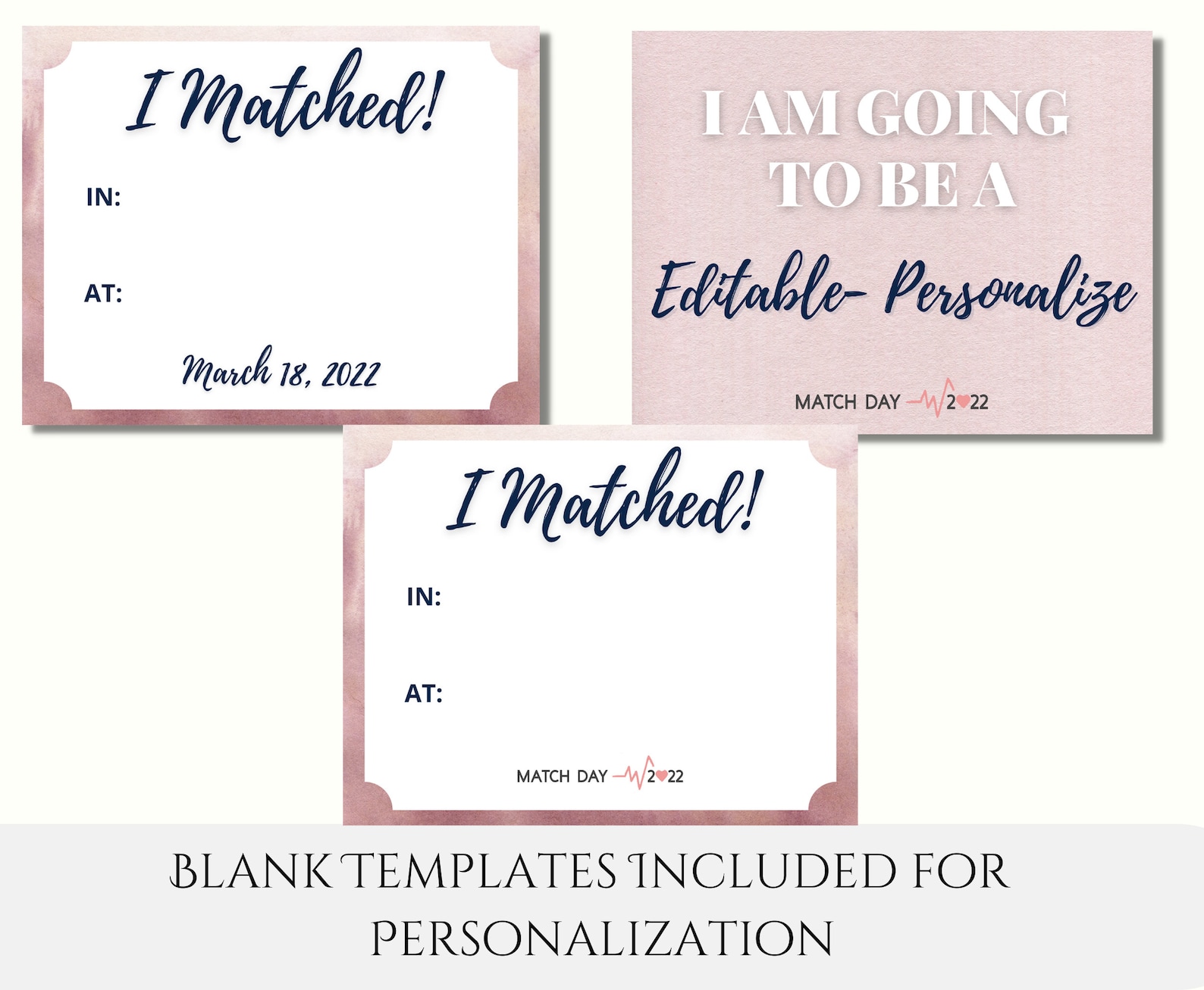 Residency Match Day Signs 2022 i Matched Etsy