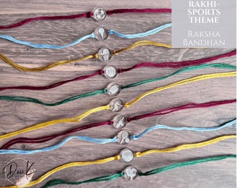 Sports Theme Acrylic Rakhi: Raksha Bandhan Kids Bracelet