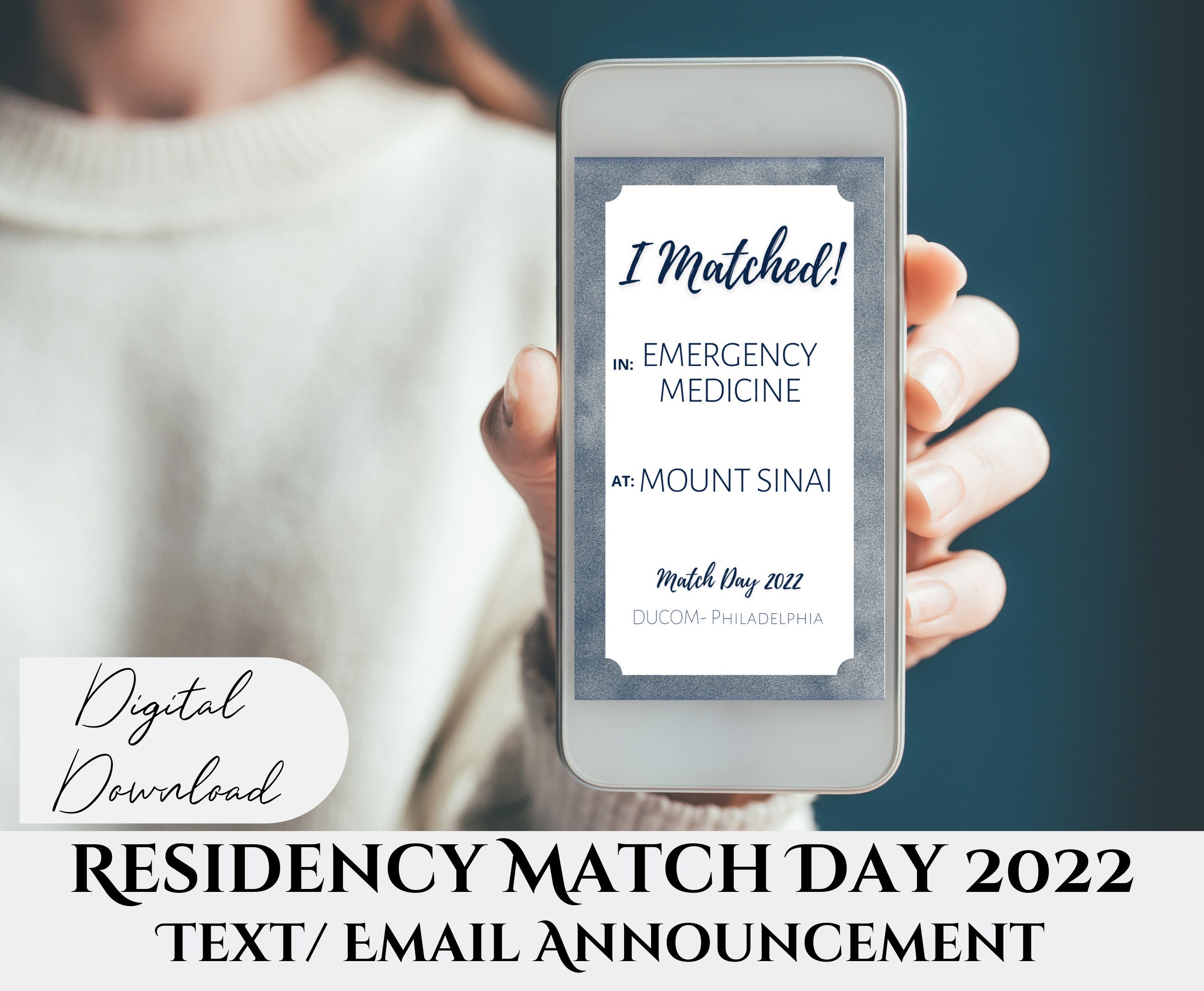 Printable I MATCHED Sign Match Day Ideas Virtual Match Day Residency