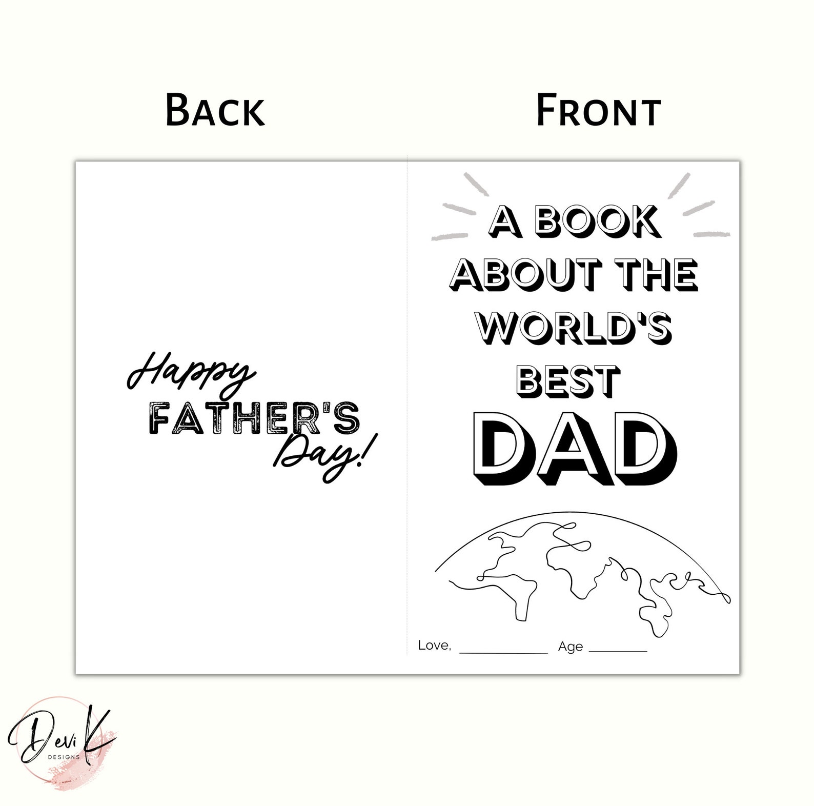 World's Best Dadall About Dad Printable Book for - Etsy