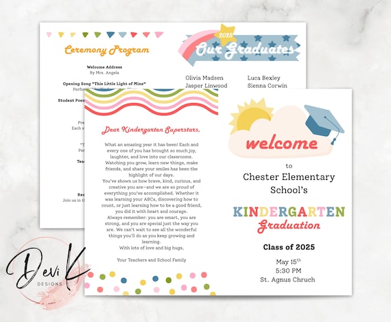 Elementary Graduation Program Template