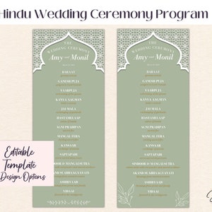 Editable Hindu Gujarati Wedding Ceremony Program, Indian Wedding Ceremony, Hindu Infographic, Arch