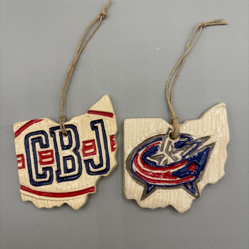 Columbus Blue Jackets Ohio Ornament - Etsy