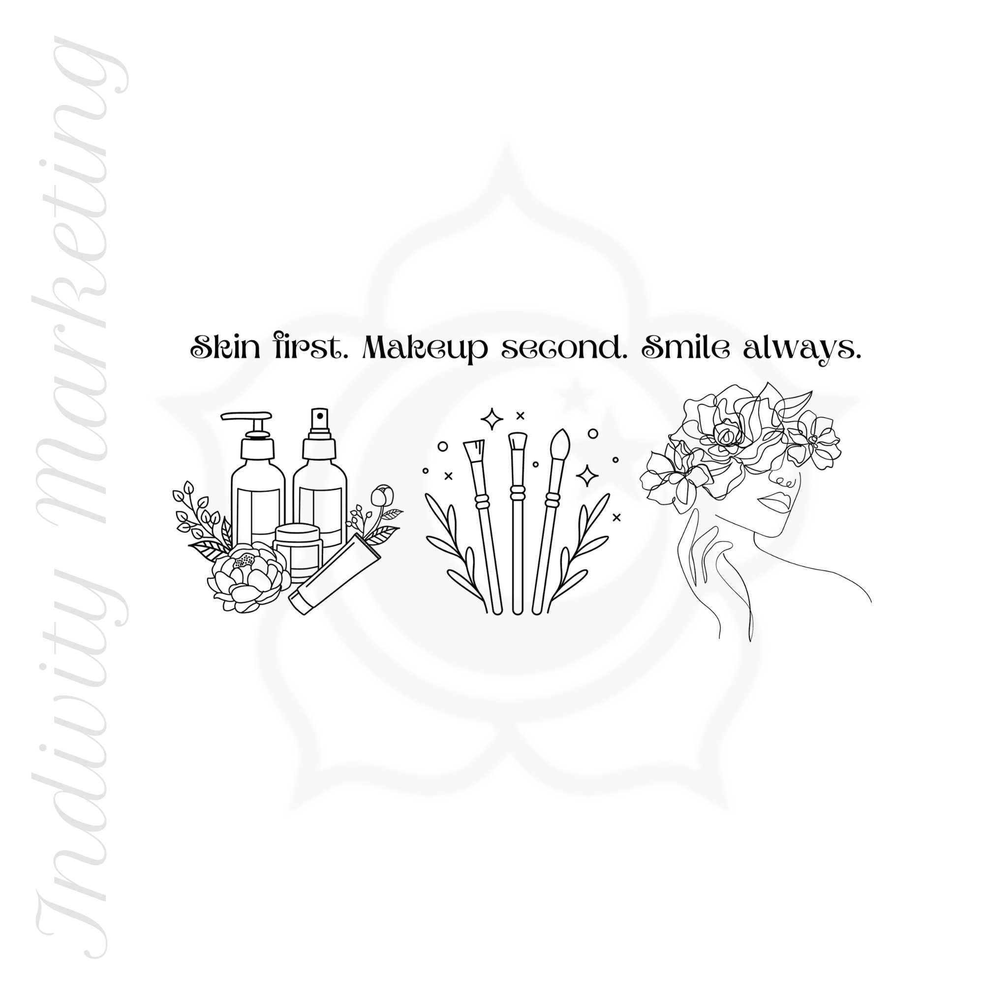 Skincare SVG Esthetician SVG Smile Svg Cut Files for Cricut Makeup SVG