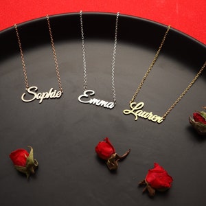 Name Necklace, Personalized Name Necklace, Custom Necklace, Gold Necklace, Mom Christmas Gifts, Birthday Gift