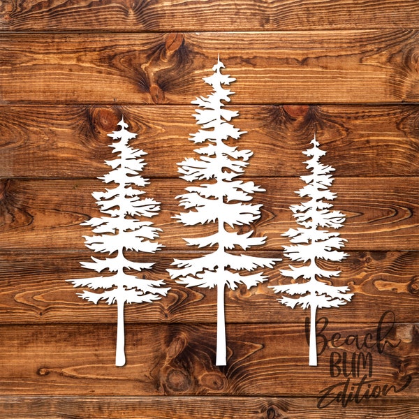 Fir Trees Vinyl Decal, Tree Sticker Vinyl Sticker, Car Vinyl Sticker, Car Window Decal, Bumper Sticker, Tumbler Decal, Nature Camping Hiking