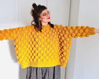 Mega Oversized Balloon Jumper Crochet PDF PATTERN