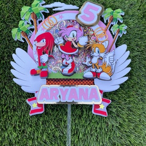 Amy Rose Sonic Inspired Cake Topper Shaker