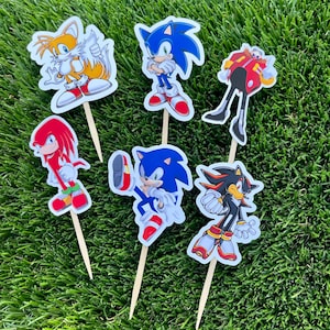 Inspired Sonic and Friends 12 Cupcake Toppers