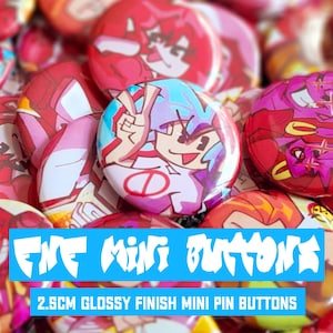 Friday Night Funkin - Mini Pin Buttons