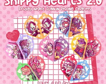 LEFTOVERS Shippy Hearts WAVE 2 - Friday Night Funkin Phone Charms
