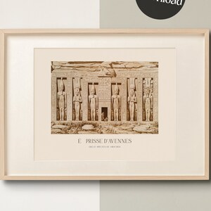 Egypt Poster | Ancient Egypt Art | Earth Tone Wall Art | Horizontal Archeology Print for Egypt Gift | Downloadable Art Prints in Vintage