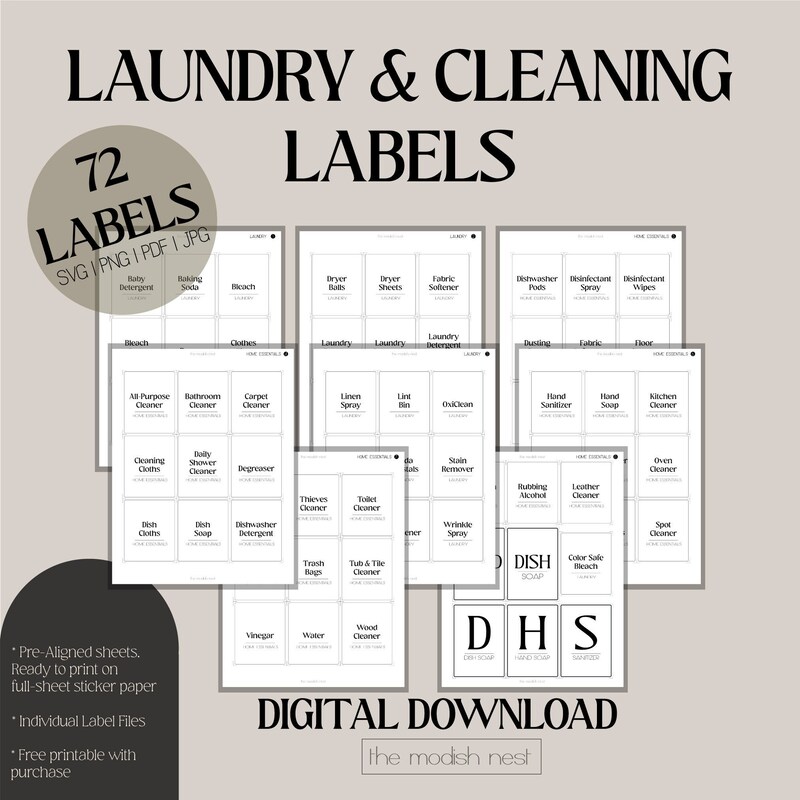 Laundry Labels - Etsy