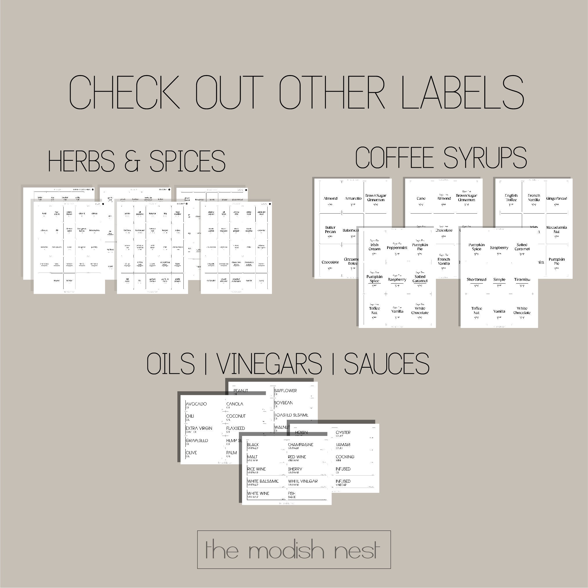 Printable Laundry Labels | Set of 72 Modern Laundry Labels | Laundry Room Organization With ...